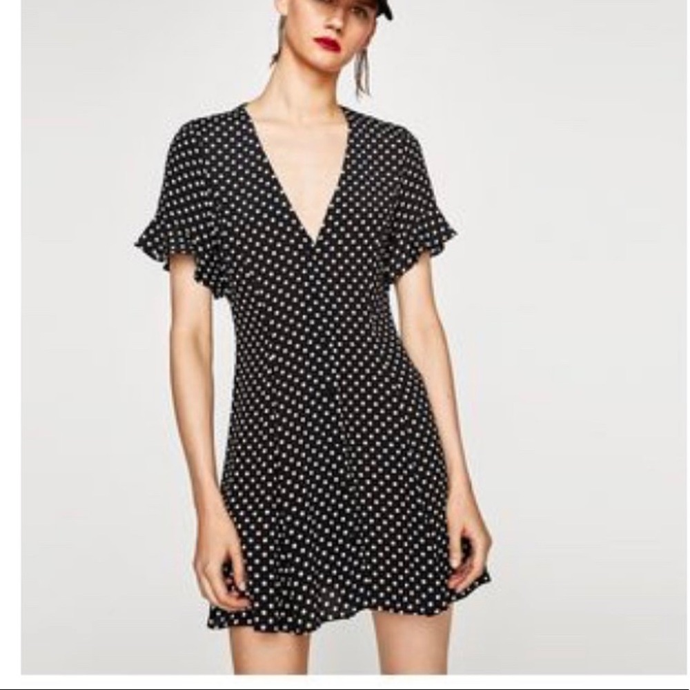 Zara polka dot dress